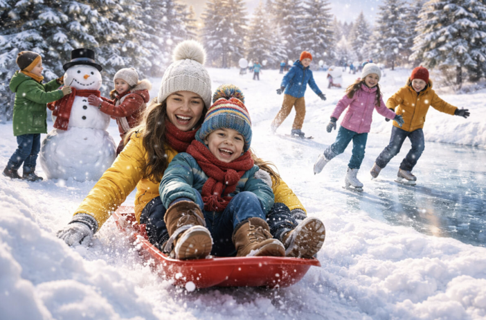 Avventure Natalizie Invernali Che Mantengono i Bambini Attivi e Sorridenti