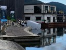 Omegna, furgone finisce nel lago alla Canottieri FOTO