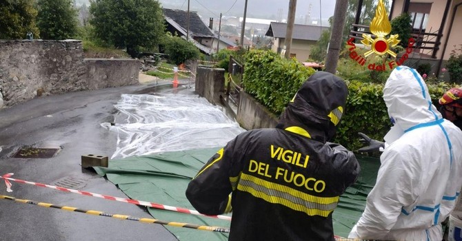 Sversamento di mercurio a Pieve Vergonte: strada chiusa e area messa in sicurezza