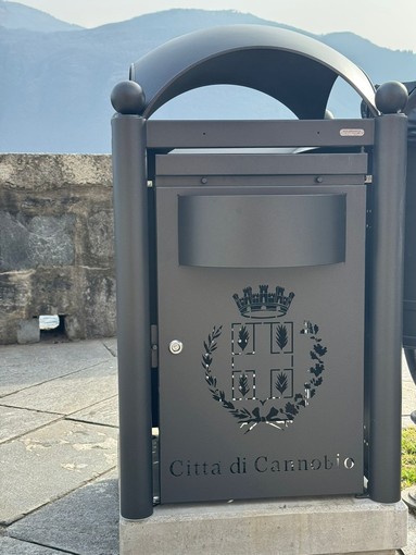Cannobio installa maxi cestini porta rifiuti sul lungolago