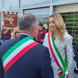 Il sindaco di Omegna a Genova per ricordare le vittime del Ponte Morandi FOTO
