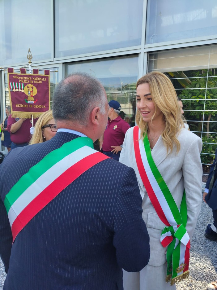 Il sindaco di Omegna a Genova per ricordare le vittime del Ponte Morandi FOTO