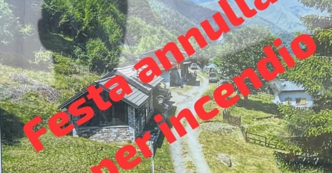 L'incendio ferma anche la Festa della Madonna delle Nevi in Valle Cannobina