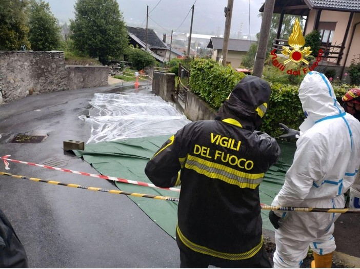 Sversamento di mercurio a Pieve Vergonte: strada chiusa e area messa in sicurezza