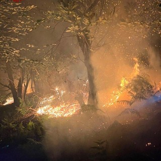 Incendi nel Vco, Vigili del fuoco impegnati su più fronti