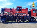 Corso di guida dell'autogru per sette vigili del fuoco piemontesi