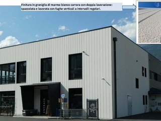 Nuova Valfer - graniglia spazzolata con fughe verticali, I Pannelli di Tamponamento prefabbricati, estetica, funzionalità ed innovazione