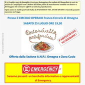 Torna la "Pastasciutta Antifascista" : appuntamento al Circolo Ferraris Torna la "Pastasciutta Antifascista" : appuntamento al Circolo Ferraris