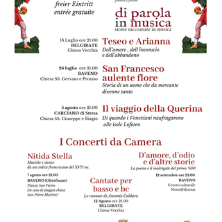 Il mito, il viaggio e la fede si fanno note: sul Verbano debutta il festival "Di Parola in Musica"