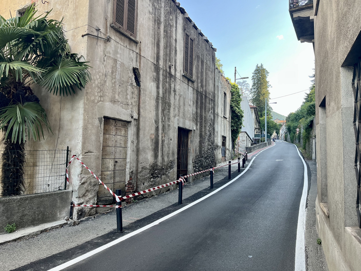 L'area interessata dalla caduta di calcinacci L'area interessata dalla caduta di calcinacci