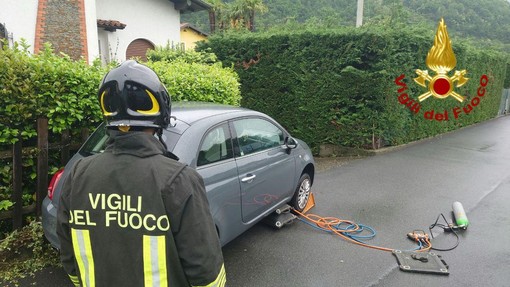Cannobio, un incidente stradale causa una perdita di gas