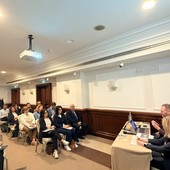 Un momento dell'incontro di questa mattina