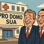 La vignetta ideata e ralizzata dalle due liste civiche che si oppongono all'ipotesi dell'ospedale unico in Ossola