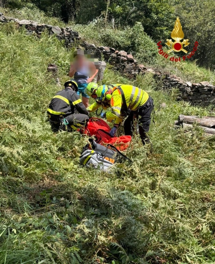 Incidente nei boschi sopra Cossogno: uomo rimane schiacciato da un albero, salvato dai soccorritori