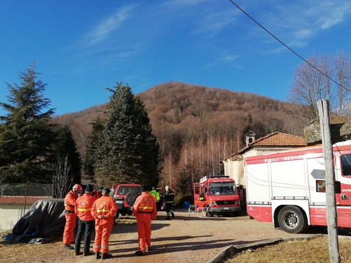 I vigili del fuoco di Verbania in azione in Val Sesia