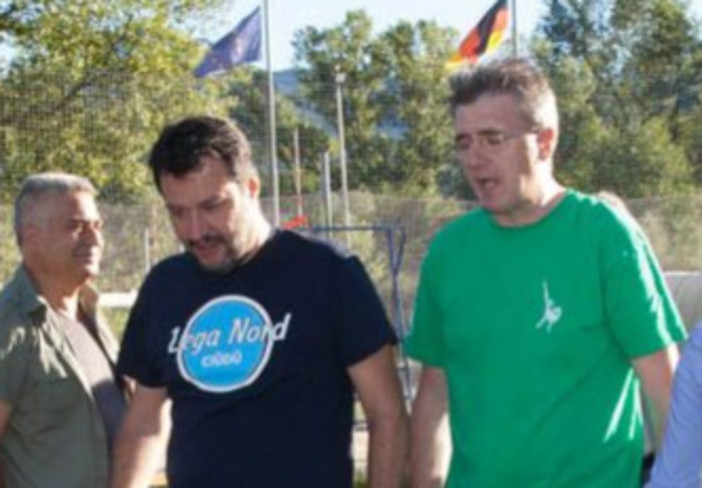 Montani col segretario della Lega, Salvini