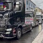 Continua la protesta di autotrasportatori e agricoltori, corteo rumoroso di tir e trattori a Campobasso