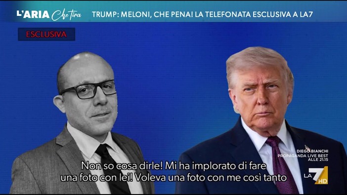 L'attacco di Trump a Meloni, l'audio originale della telefonata L'attacco di Trump a Meloni, l'audio originale della telefonata