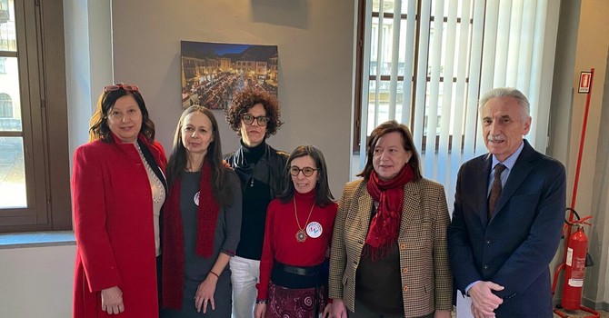 Da sinistra Anna Maria Galizia, Danila Massara, Alessia Manini, Giovanna Malacrida, Maria Grazia Pedrini, Maurizio De Paoli