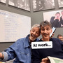Fiorello e Biggio 'at work' in redazione ironizzano sul toto-morti, primo della lista Amadeus Fiorello e Biggio 'at work' in redazione ironizzano sul toto-morti, primo della lista Amadeus