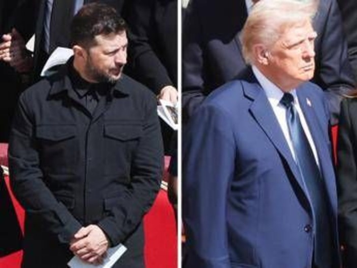 Zelensky ai funerali del Papa senza la mimetica, Trump 'stecca'