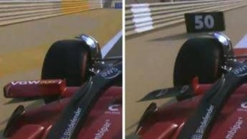 Leclerc, che succede? Si stacca lo specchietto della Ferrari nelle libere - Video