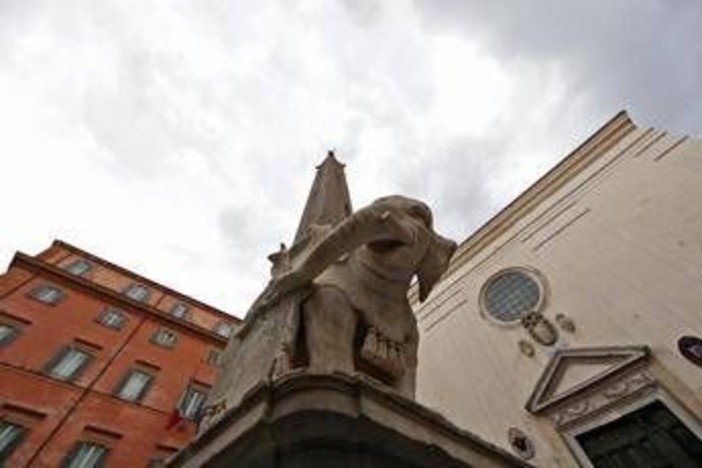 Roma, danneggiata scultura dell'Elefantino in piazza della Minerva: zanna spezzata Roma, danneggiata scultura dell'Elefantino in piazza della Minerva: zanna spezzata