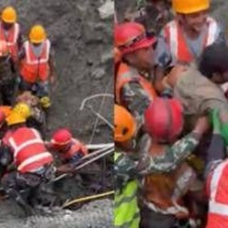 Miracolo in Nepal, estratti vivi due operai rimasti intrappolati in una galleria 9 giorni dopo l'alluvione