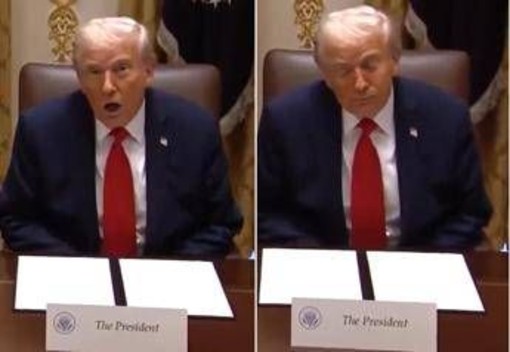 Trump e lo spavento alla Casa Bianca, cameraman urta specchio antico: "Stai attento!" Trump e lo spavento alla Casa Bianca, cameraman urta specchio antico: "Stai attento!"