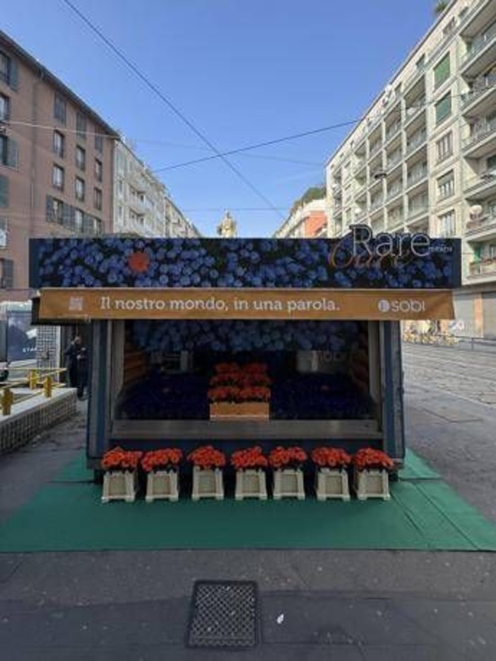 Giornata mondiale malattie rare, un'edicola di fiori per la campagna RareMeansCare