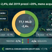 Beni durevoli, consumi -2,4%. Dal 2019 prezzi +20%, meno acquisti con più spesa Beni durevoli, consumi -2,4%. Dal 2019 prezzi +20%, meno acquisti con più spesa