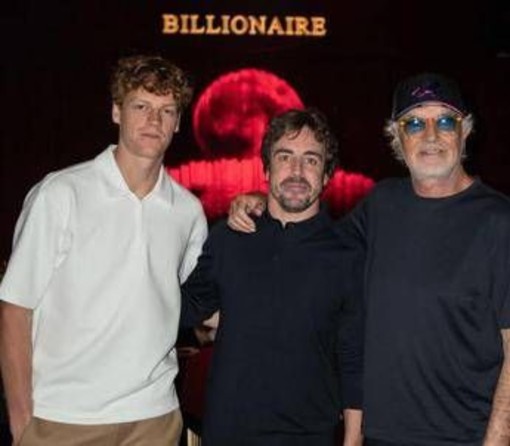 Sinner e Briatore, serata al Billionaire di Dubai Sinner e Briatore, serata al Billionaire di Dubai