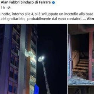 Ferrara, incendio al grattacielo: evacuate circa 200 persone