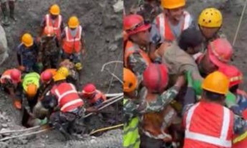 Miracolo in Nepal, estratti vivi due operai rimasti intrappolati in una galleria 9 giorni dopo l'alluvione Miracolo in Nepal, estratti vivi due operai rimasti intrappolati in una galleria 9 giorni dopo l'alluvione