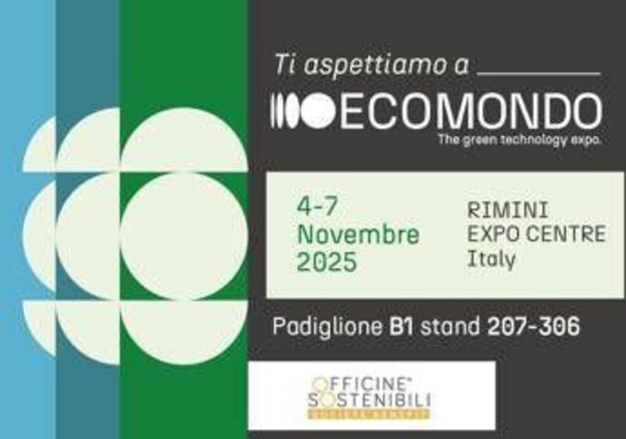 Officine Sostenibili ad Ecomondo, tra novità tecniche ed eventi Officine Sostenibili ad Ecomondo, tra novità tecniche ed eventi