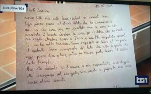 Mark Samson scrive ai genitori di Ilaria Sula: &quot;Scusatemi per atroce delitto&quot;