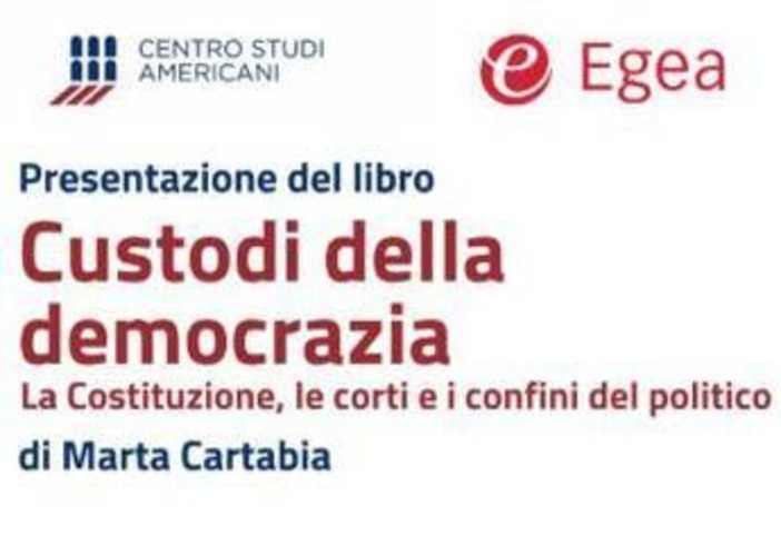 Libri, mercoledì presentazione del libro 'Custodi della democrazia' di Marta Cartabia Libri, mercoledì presentazione del libro 'Custodi della democrazia' di Marta Cartabia