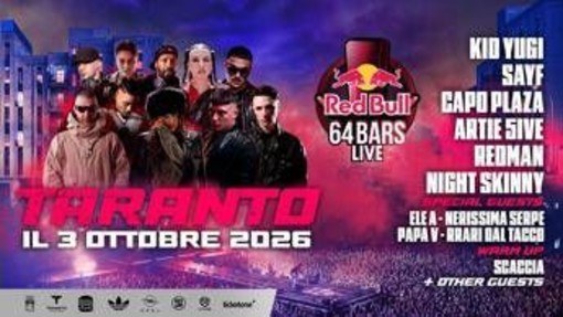 'Red Bull 64 Bars Live', Ele A, Nerissima Serpe e Papa V come special guest: il live a Taranto
