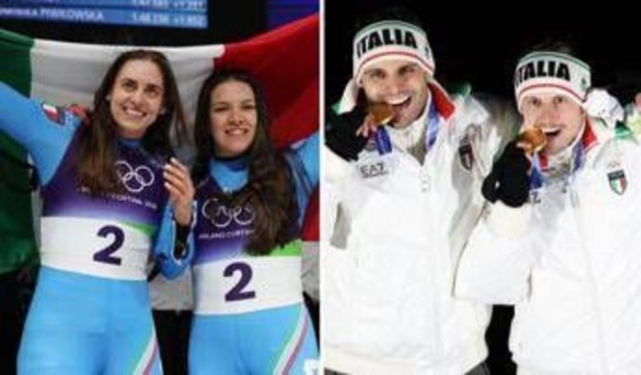 Milano Cortina, slittino magico: Italia fa doppietta d'oro